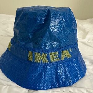 IKEA Blue Bucket Hat with Yellow Logo